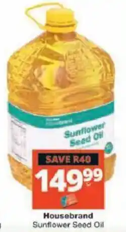 Checkers Hyper Housebrand Sunflower Seed Oil offer