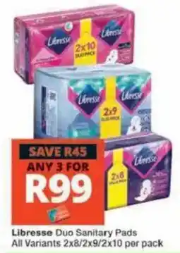 Checkers Hyper Libresse Duo Sanitary Pads offer