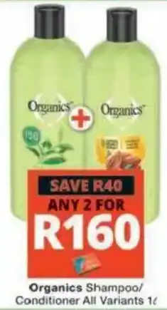 Checkers Hyper Organics Shampoo/Conditioner offer