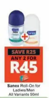 Checkers Hyper Sanex Roll-On for Ladies/Men offer
