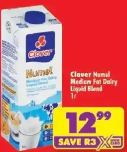 Shoprite Clover Numel Medium Fat Dairy Liquid Blend offer