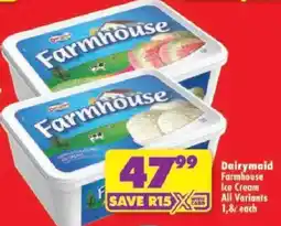 Shoprite Dairymaid Farmhouse Ice Cream offer