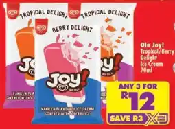 Shoprite Joy! Tropical/Berry Delight Ice Cream offer