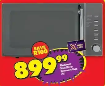Shoprite Platinum Silver Mirror Microwave Oven offer