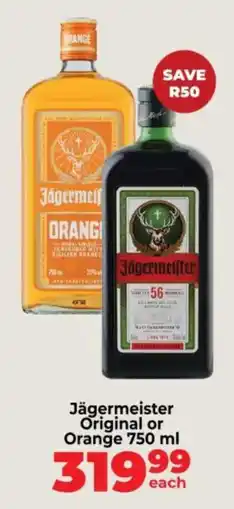 Diamond Discount Liquor Jägermeister Original or Orange offer