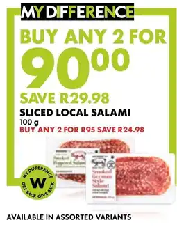 Woolworths Sliced Local Salami offer