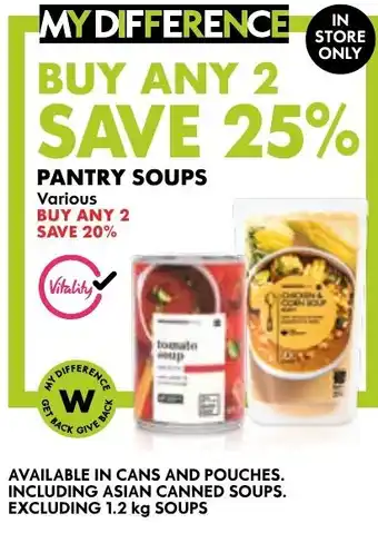 Woolworths Pantry Soups offer