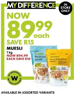 Woolworths Muesli offer