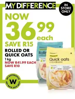 Woolworths Rolled or Quick Oats offer