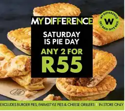 Woolworths Saturday is a Pie Day offer
