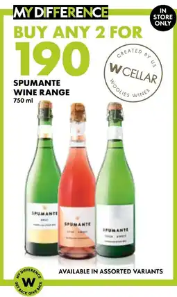 Woolworths Spumante Wine Range offer