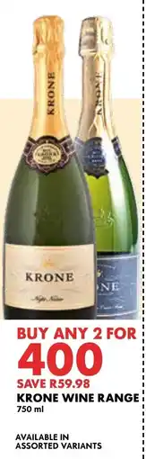 Woolworths Krone wine range offer