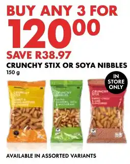 Woolworths Crunchy Stix or Soya Nibbles offer