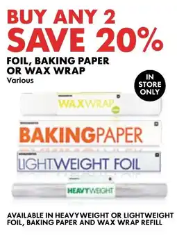 Woolworths Foil, Baking Paper or Wax Wrap offer