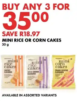 Woolworths mini rice or corn cakes offer