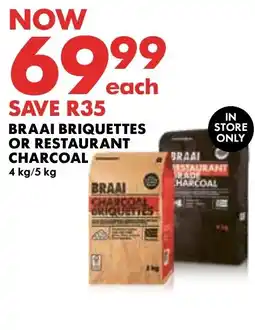 Woolworths Braai Briquettes or Restaurant Charcoal offer