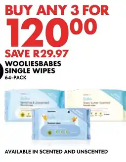 Woolworths WooliesBabes Single Wipes offer