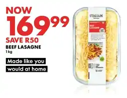 Woolworths ITALIAN BEEF LASAGNE offer