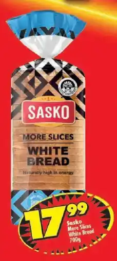 Shoprite Sasko More Slices White Bread offer