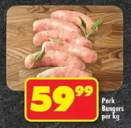 Shoprite Pork Bangers offer