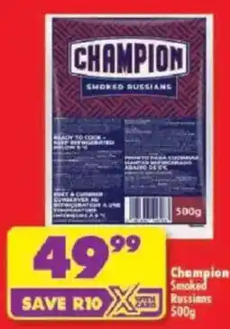 Shoprite Champion Smoked Russians offer