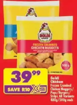 Shoprite Goldi Chicken Frozen Crumbed Chicken Nuggets offer