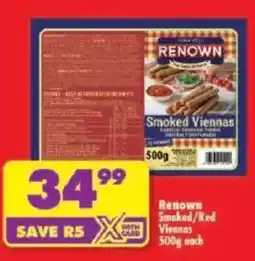 Shoprite Renown Smoked Viennas offer