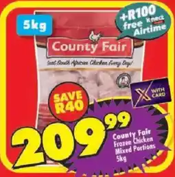 Shoprite County Fair Frozen Chicken Mixed Portions offer