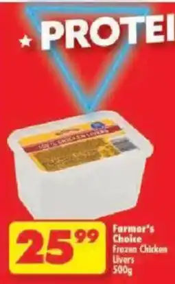 Shoprite Farmer's Choice Frozen Chicken Livers offer