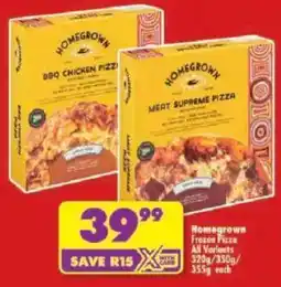 Shoprite Homegrown Frozen Pizza offer