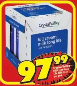 Shoprite Crystal Valley full cream milk long life offer
