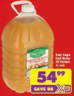 Shoprite Fair Cape Mango Litchi Nectar offer
