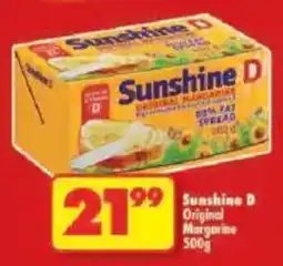 Shoprite Sunshine D Original Margarine offer