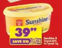 Shoprite Sunshine D Original Fat Spread offer