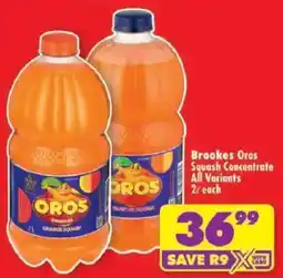 Shoprite Brookes Oros Squash Concentrate offer