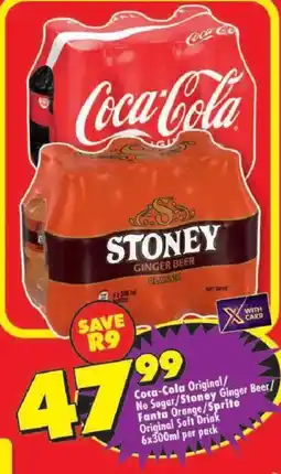 Shoprite Coca-Cola Original/Stoney Ginger Beer/Fanta Orange/Sprite Original Soft Drink offer