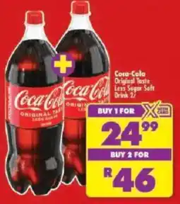 Shoprite Coca-Cola Original Taste Less Sugar Soft Drink offer
