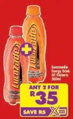 Shoprite Lucozade Energy Drink offer
