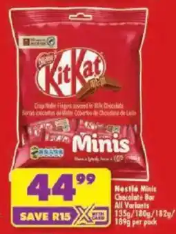 Shoprite Nestlé Minis Chocolate Bar offer