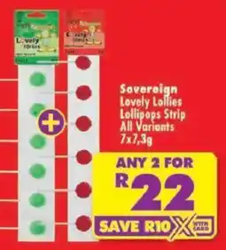 Shoprite Sovereign Lovely Lollies Lollipops Strip offer