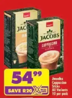 Shoprite Jacobs Cappuccino Sticks offer