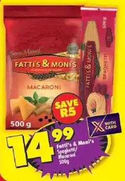 Shoprite Fatti's & Moni's Spaghetti/Macaroni offer