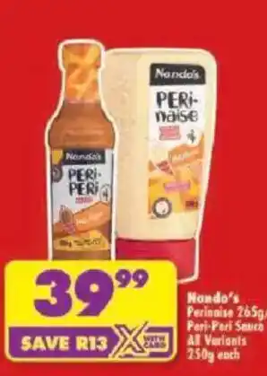 Shoprite Nando's Peri-Peri Sauce offer
