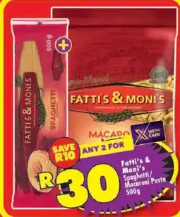 Shoprite Fatti's & Moni's Spaghetti/Macaroni Pasta offer
