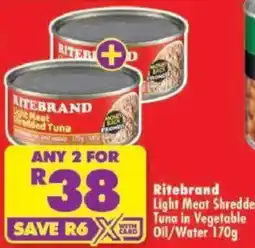 Shoprite Ritebrand Light Meat Shredded Tuna offer