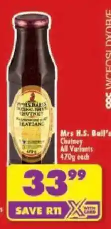 Shoprite Mrs H.S. Ball's Chutney offer
