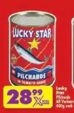 Shoprite Lucky Star Pilchards in Tomato Sauce offer