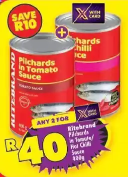 Shoprite Ritebrand Pilchards in Tomato Sauce offer
