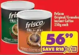 Shoprite Frisco Original/Granules Instant Coffee offer