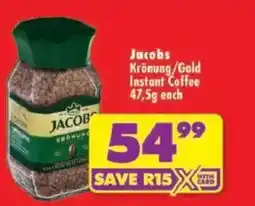 Shoprite Jacobs Krönung/Gold Instant Coffee offer